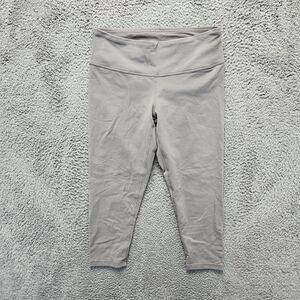 Prana Leggings Women Size Medium Gray Capri Cropped‎ Skinny Athletic Pant